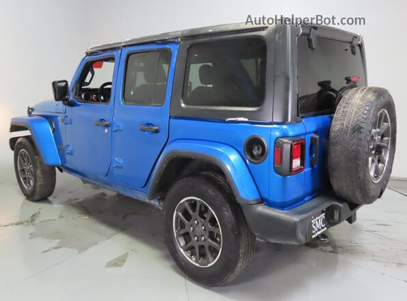 1C4HJXDG2MW729278 2021 JEEP WRANGLER Blue Front view