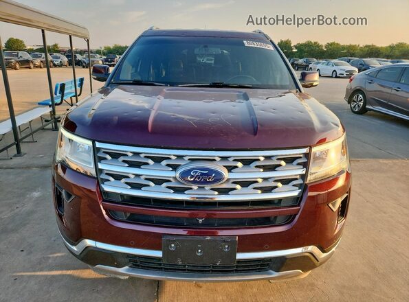 1FM5K7FH7KGA46307 2019 FORD FORD EXPLORER Maroon Rear view