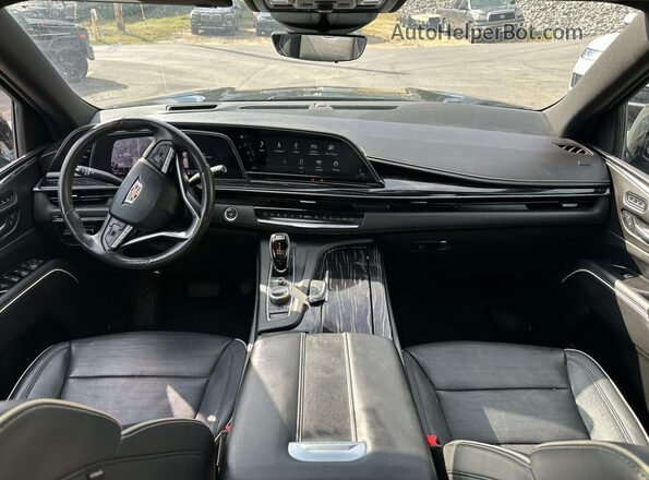 1GYS3PKL5MR242875 2021 CADILLAC ESCALADE Черный Вид салона спереди