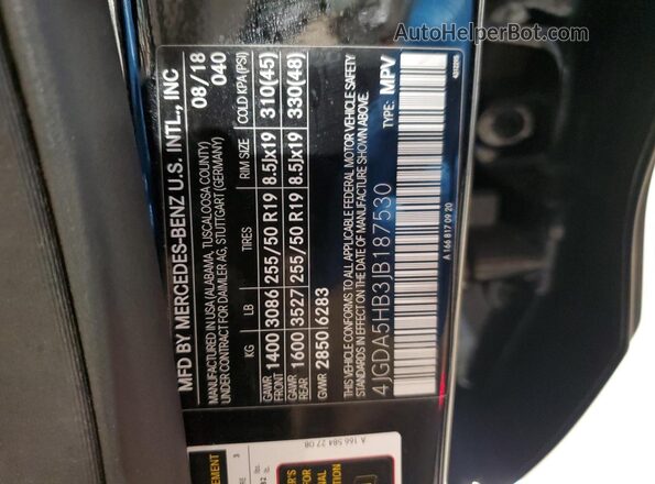 4JGDA5HB3JB187530 2018 MERCEDES-BENZ GLE Черный Панорамный вид салона 360°
