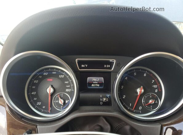 4JGDA5JB8JB202033 2018 MERCEDES-BENZ GLE Blue Вид щитка приладів