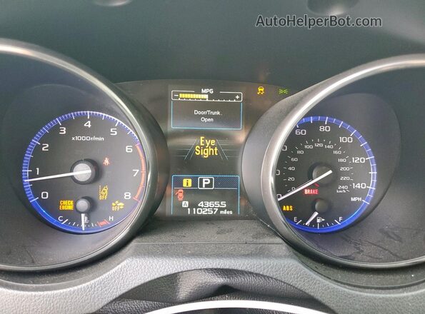 4S3BNAF68J3039608 2018 SUBARU LEGACY Charcoal Vista del cuadro de instrumentos