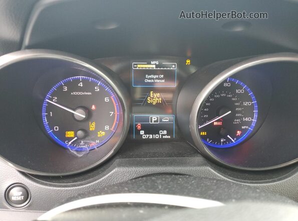 4S4BSAFC2J3211111 2018 SUBARU OUTBACK Charcoal Instrument cluster view