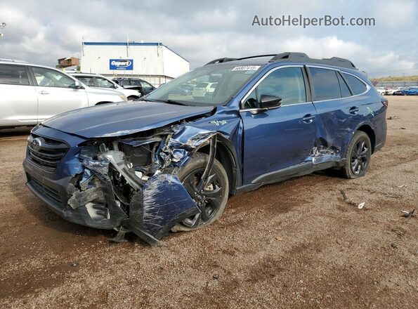 4S4BTGJD8M3115584 2021 SUBARU OUTBACK Blue Առջևի ձախ երեք քառորդ տեսարան