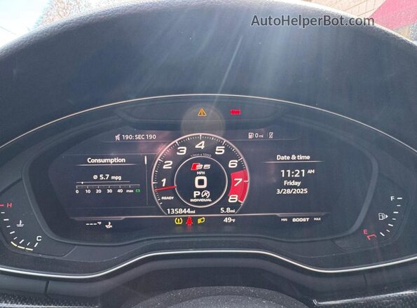 WAUC4CF5XJA099182 2018 AUDI OTHER Black Instrument cluster view