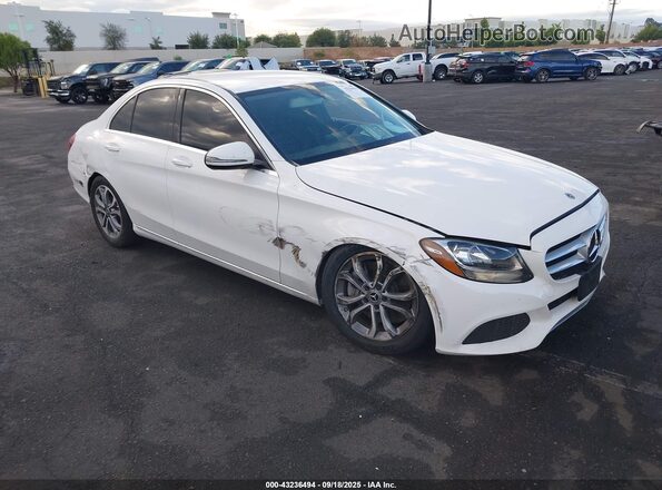 55SWF4JB6HU217483 2017 MERCEDES-BENZ C-CLASS White უკანა სალონის ხედი