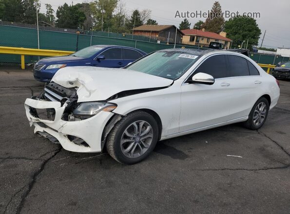 55SWF4KB7HU192320 2017 MERCEDES-BENZ C White Przód lewy