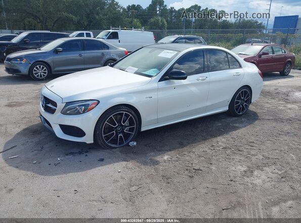 55SWF6EB1HU180297 2017 MERCEDES-BENZ AMG C 43 White წინა მარცხენა ხედი სამი მეოთხედიდან
