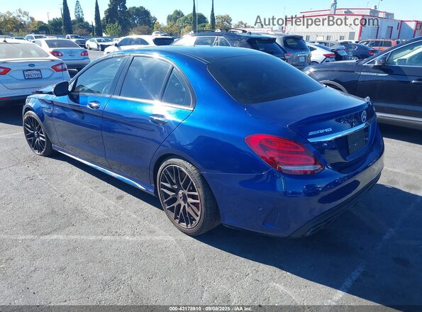 55SWF8HB1JU236235 2018 MERCEDES-BENZ AMG C 63 Blue Trasero izquierdo