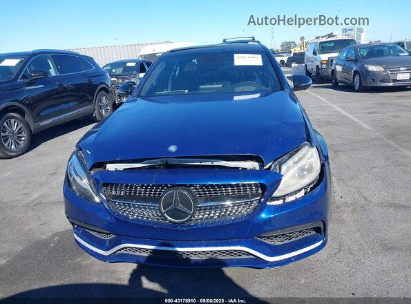 55SWF8HB1JU236235 2018 MERCEDES-BENZ AMG C 63 Blue Vista del cuadro de instrumentos