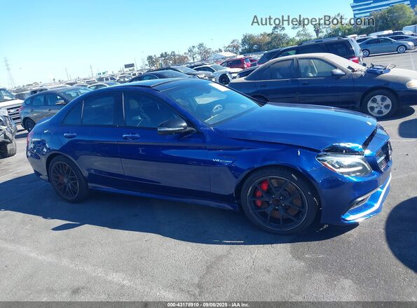 55SWF8HB1JU236235 2018 MERCEDES-BENZ AMG C 63 Blue Vista interior trasera