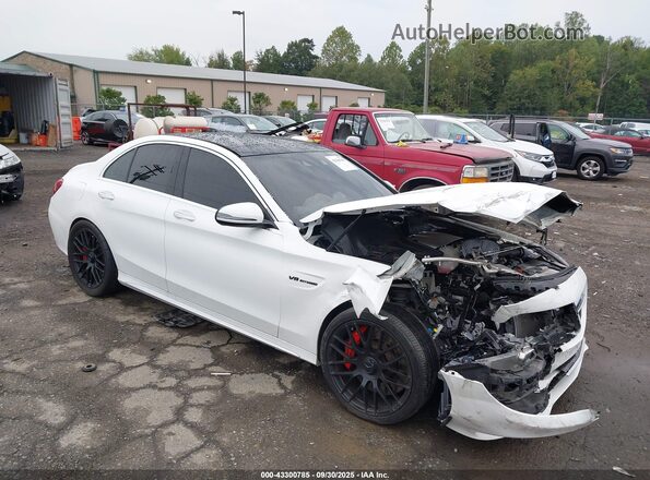 55SWF8HB8HU179607 2017 MERCEDES-BENZ AMG C 63 White Przód prawy