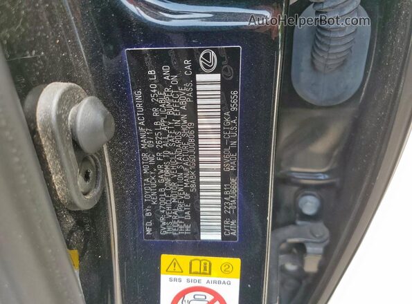 58ABK1GG0JU080619 2018 LEXUS ES Black Engine compartment view