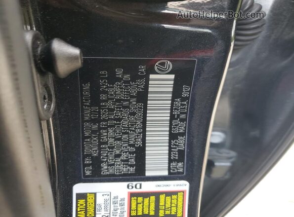 58AGZ1B16MU090239 2021 LEXUS ES Черный Вид подкапотного пространства