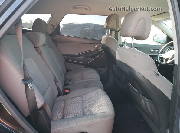 KM8SM4HF3HU195556 2017 HYUNDAI SANTA Black ძრავის განყოფილების ხედი