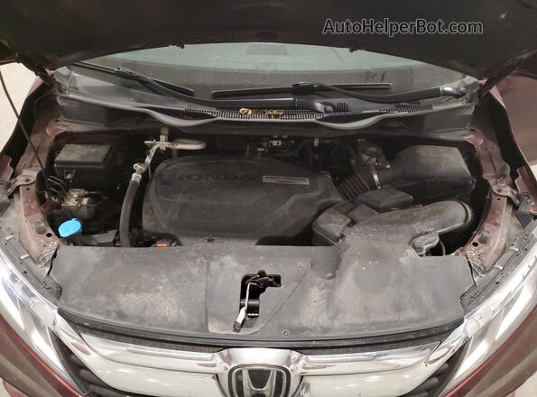 5FNRL6H57JB004552 2018 HONDA ODYSSEY Maroon Widok komory silnika