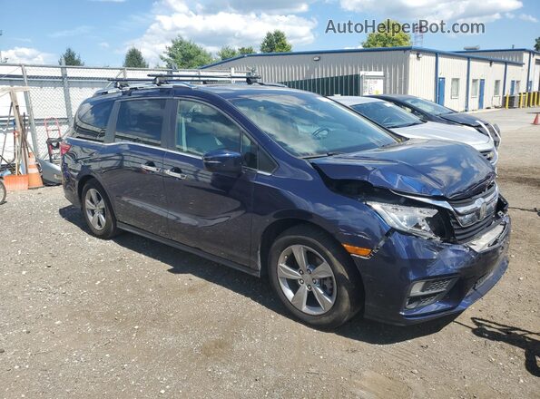 5FNRL6H72JB057905 2018 HONDA ODYSSEY Синий Передняя правая четверть