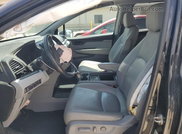 5FNRL6H72JB105645 2018 HONDA ODYSSEY Black Widok wnętrza z przodu