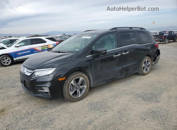 5FNRL6H82JB001553 2018 HONDA ODYSSEY Black Առջևի ձախ երեք քառորդ տեսարան