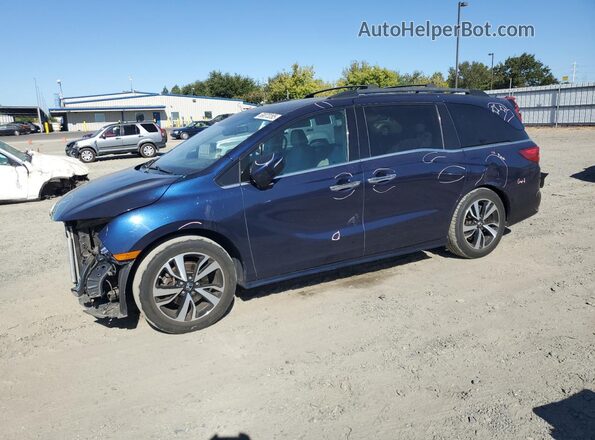 5FNRL6H98JB039782 2018 HONDA ODYSSEY Blue Front left