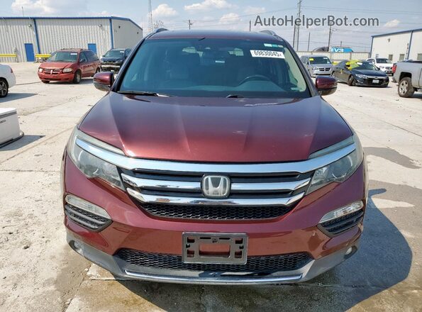 5FNYF6H04JB068202 2018 HONDA PILOT Maroon Vista frontal