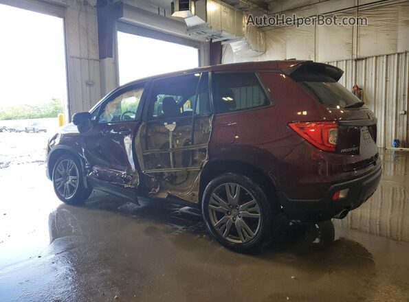 5FNYF8H57MB041958 2021 HONDA PASSPORT Burgundy Trasero izquierdo