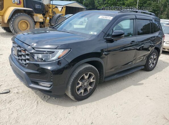 5FNYF8H61NB009291 2022 HONDA PASSPORT Black Front left