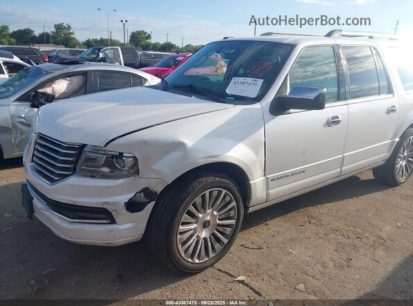 5LMJJ3HT6HEL04684 2017 LINCOLN NAVIGATOR White Vista tres cuartos delantera izquierda