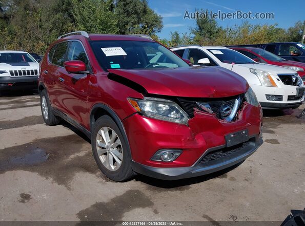 5N1AT2MV9GC863400 2016 NISSAN ROGUE Красный Передняя правая четверть