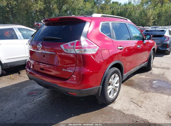 5N1AT2MV9GC863400 2016 NISSAN ROGUE Красный Задняя правая четверть