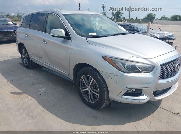 5N1DL0MM4JC518601 2018 INFINITI QX60 Серебряный Передняя правая четверть