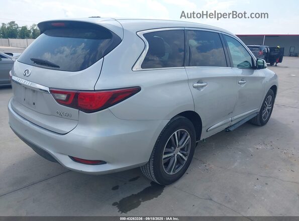 5N1DL0MM4JC518601 2018 INFINITI QX60 Серебряный Задняя правая четверть