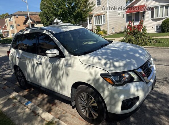 5N1DR2MM0JC644075 2018 NISSAN PATHFINDER Белый Передняя левая четверть