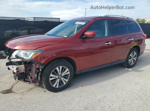 5N1DR2MM1JC642514 2018 NISSAN PATHFINDER Красный Передняя левая четверть