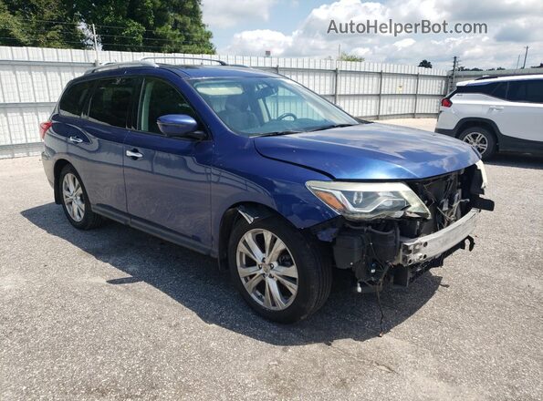 5N1DR2MN0JC608024 2018 NISSAN PATHFINDER Синий Передняя правая четверть