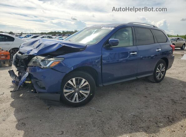 5N1DR2MN5JC602736 2018 NISSAN PATHFINDER Синий Передняя левая четверть