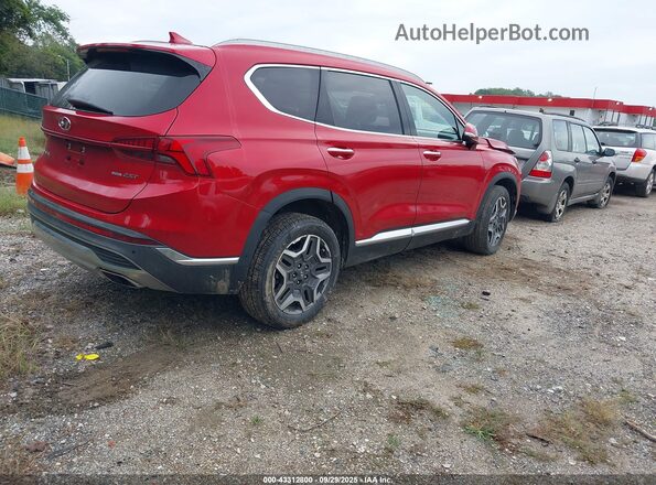 5NMS4DALXMH315956 2021 HYUNDAI SANTA FE Red Rear right