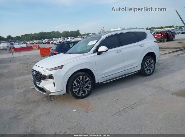 5NMS5DAL9NH401516 2022 HYUNDAI SANTA FE CALLIGRAPHY White წინა მარცხენა ხედი სამი მეოთხედიდან
