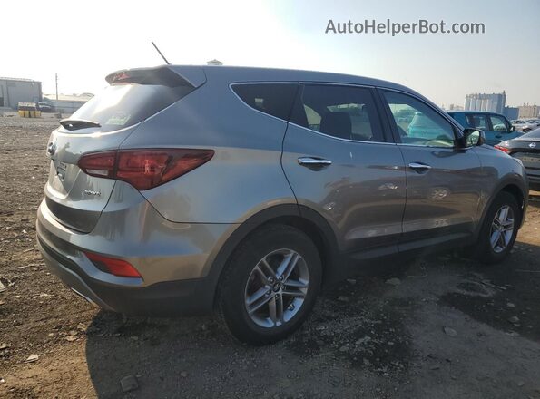 5NMZT3LBXJH063752 2018 HYUNDAI SANTA Gray Задня права чверть