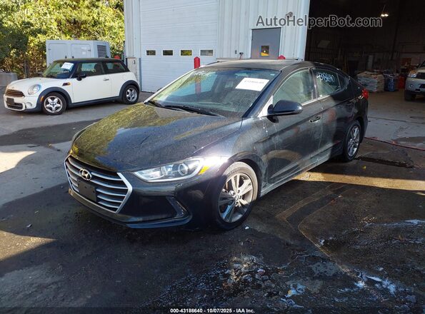 5NPD84LF2JH391223 2018 HYUNDAI ELANTRA Black Vista tres cuartos delantera izquierda