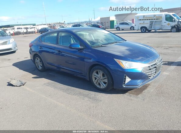 5NPD84LF3KH410654 2019 HYUNDAI ELANTRA Blue Front right