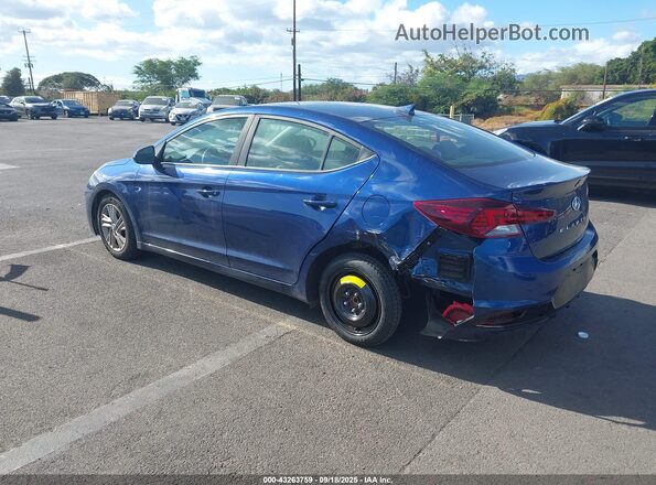5NPD84LF3KH410654 2019 HYUNDAI ELANTRA Blue Rear left