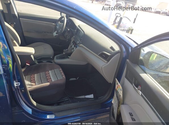 5NPD84LF3KH410654 2019 HYUNDAI ELANTRA Blue Front interior view