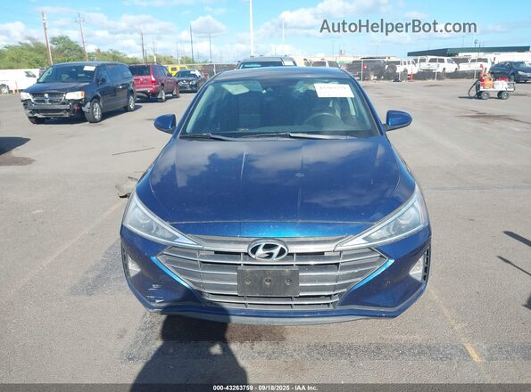 5NPD84LF3KH410654 2019 HYUNDAI ELANTRA Blue Rear interior view
