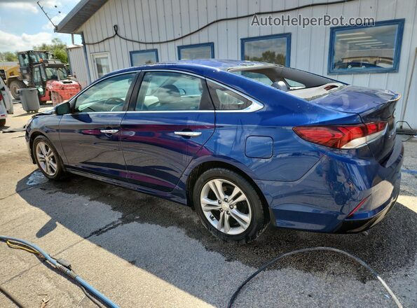 5NPE34AF0JH660549 2018 HYUNDAI SONATA Синий Задняя левая четверть