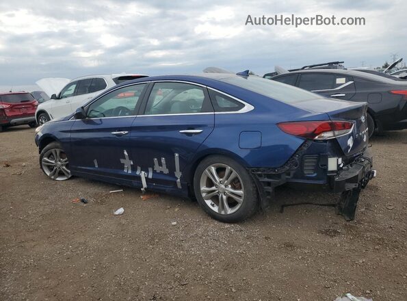 5NPE34AF2JH596367 2018 HYUNDAI SONATA Blue Задня ліва чверть