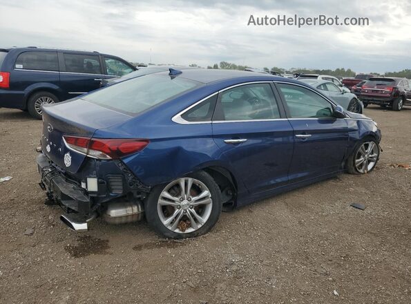 5NPE34AF2JH596367 2018 HYUNDAI SONATA Blue Задня права чверть