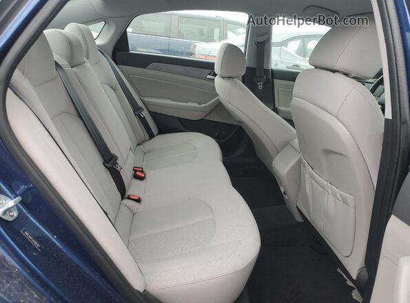 5NPE34AF2JH596367 2018 HYUNDAI SONATA Blue Вид задніх сидінь