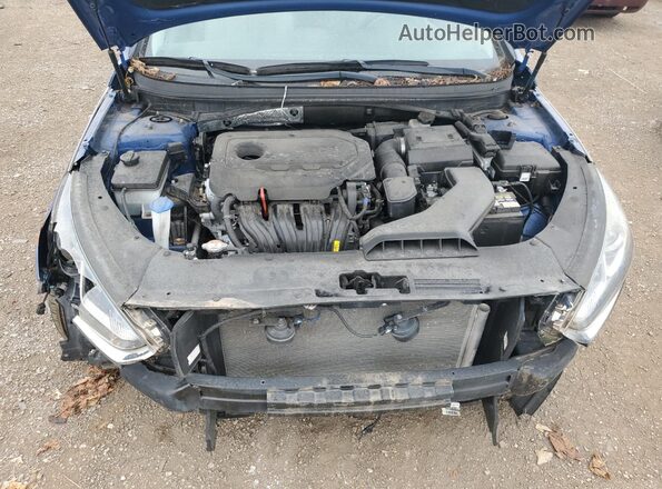 5NPE34AF2JH596367 2018 HYUNDAI SONATA Blue Вид задньої частини салону