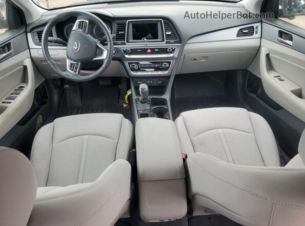 5NPE34AF2JH596367 2018 HYUNDAI SONATA Blue Вид панелі приладів